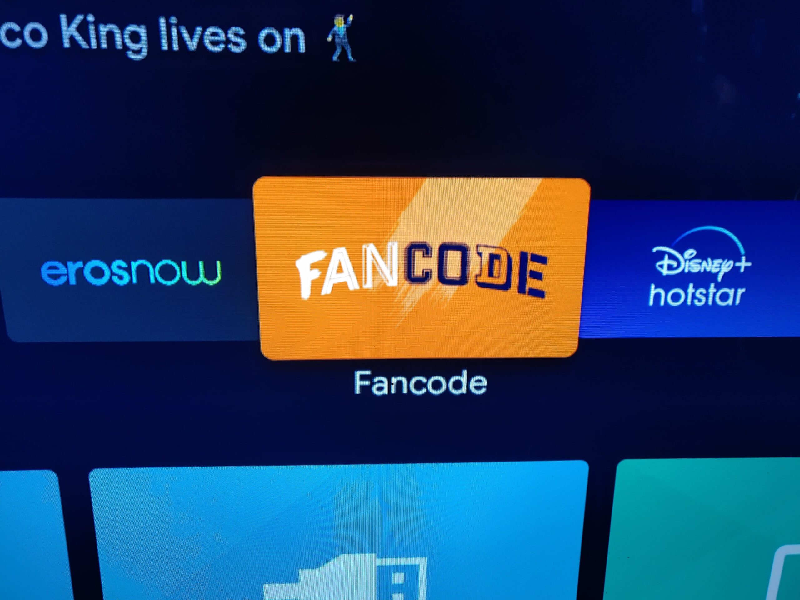 Watch  on TV with a TV code
